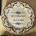19th century French fiancé plate