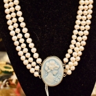 Lovely real shell pearl 3 strand necklace
