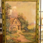 Metal framed cottage print