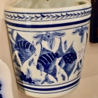 Chinese blue & white wall vase