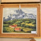 Swiss alpine landscape oil on canvas