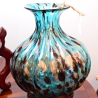 Blown art glass vase