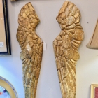 Vintage pair of carved Italian gold angel wings