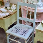 Vintage cane bottom chair - 1 of pair