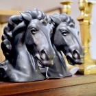 Heavy pair of horse bookends