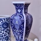 Italian blue & white vase