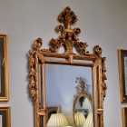 Large gold leaf pattern mirror