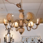 Chandelier with shell shades