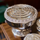 Vintage English silverplate large “rose bowl”