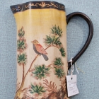 Vintage terracotta pitcher wall pocket