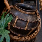 Primitive clay African pot