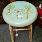 Hand painted stool