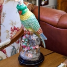 Custom made ceramic parrot cocktail lamp