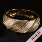 Diamond & gold bangle bracelet