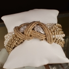18K yellow gold pearl & diamond bracelet