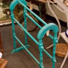 Vintage English turquoise towel / blanket stand