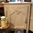 Early 20th C painted French corner cupboard