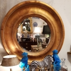 Large Uttermost round gold mirror. Amazing style! Grand size.