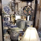 Large collection of blue and white porcelain and ceramics. Quite a variety of items.