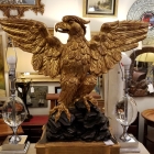 Vintage Imperial Carved Gilt Wooden Eagle.  Very regal! This guy is 34" wide wings tip to tip  and 34" tall. Its pretty spectacular!