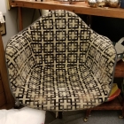 True Mid Century Upholstered Chair. Swivels!!