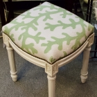 Needlepoint coral bench