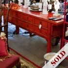 Chinese red console table