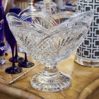 Signed crystal compote by Waterford
