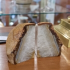 Gold geode bookends