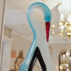 Large vintage art glass swan