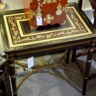 Paint decorated black & gold table