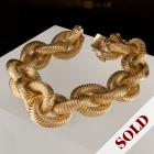 18K gold link bracelet C. 1960s