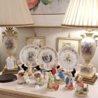 Beatrix Potter figurines and plates