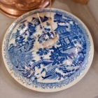 Early Victorian blue & white lid
