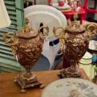Pair of ornate urns