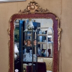 Quality Carolina mirror - brown frame w/ gilt trim