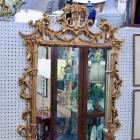 Quality Carolina mirror in ornate gilt scroll leaf frame