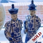 Pair of blue & white asian men
