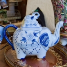Blue & white elephant teapot