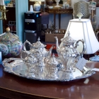 4 pc silver plated tea set
