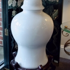 Large white vase w/ lid