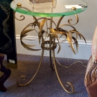 Glass top side table