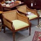 Vintage wood & cane club style chairs