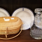Nantucket Style basket/Nautical plates