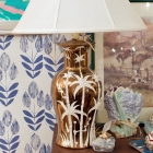 Mid century modern “Icing” palm lamp
