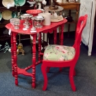 Vintage painted table & matching chair