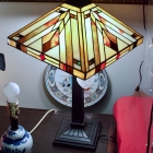 Mission lamp - Tiffany style shade