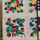 Cute vintage cloth w/ fruit design - unused