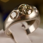 Platinum gypsy style setting ring