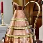 French copper cider jug